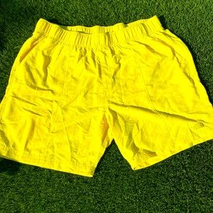 Vibrant yellow The North Face Men’s XL running shorts